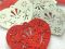 Decorative product Heart with a pattern, 5 cm, 30 pieces in a pack