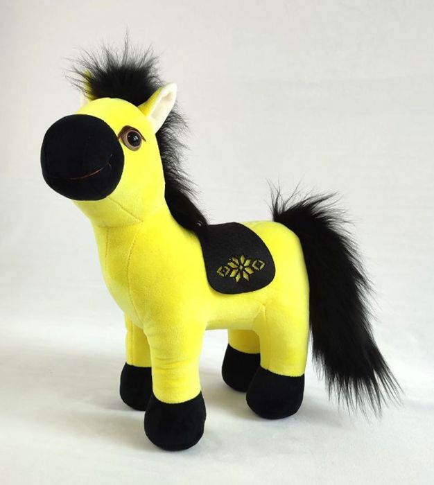 Soft toy Horse Ray, yellow, 34 cm