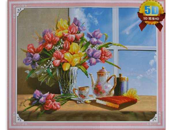 Set for embroidery Bouquet of irises