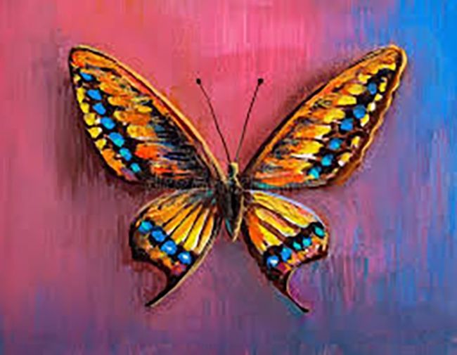 Butterfly, 20*30 cm. Set for creativity with rhinestones on a stretcher