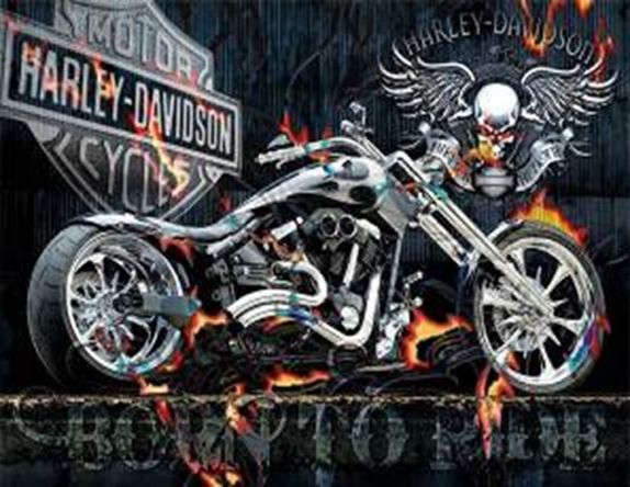 Набір для творчості зі стразами на підрамнику "Harley-Davidson" 20*30 см (JS24603)