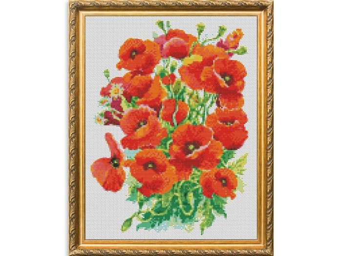 Kit embroidery Poppies
