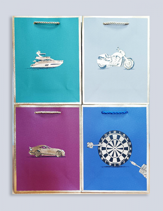 Пакет 30*41*12см паперовий "Сила та стиль", 12 шт в пак.