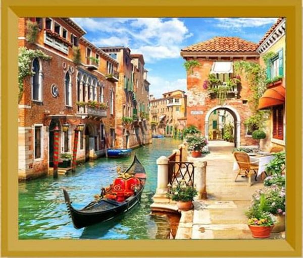 Venice 21*25cm 5D . Set for creativity with rhinestones on cardboard