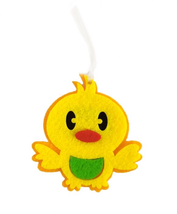 Decorative felt product Chicken pendant, 7 cm