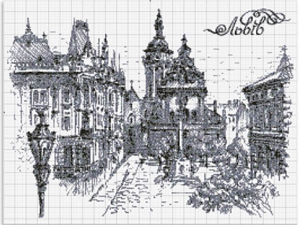 Kit embroidery cross Lviv