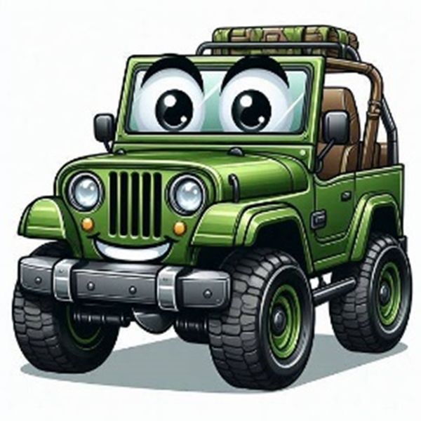 Jeep Kremez, 11*10 cm. Set with rhinestones sticker