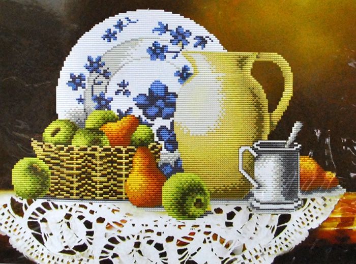 Набір для вишив. 5D "Натюрморт з грушами" 51*40 см