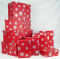 Set of gift boxes Silver snowflakes, 10 pcs. per pack