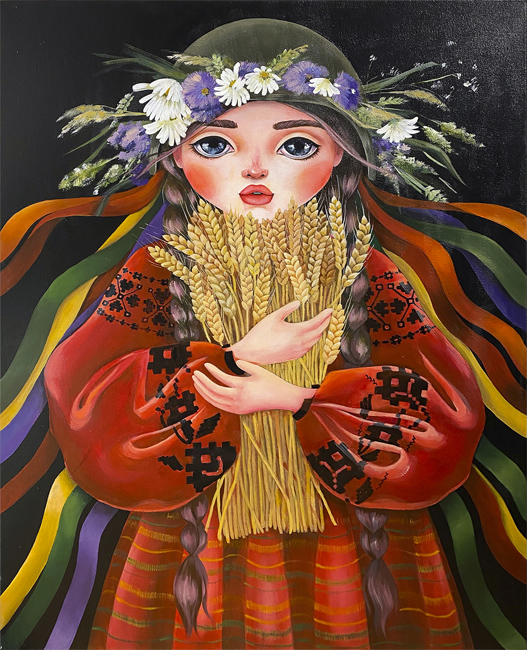 The keeper of the harvest. Khud. Tkachenko M.O. 21*25 cm. Set for creativity with rhinestones on 5D cardboard