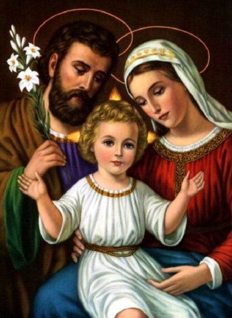 Holy Family 20*30 cm. Set for creativity with rhinestones on a stretcher