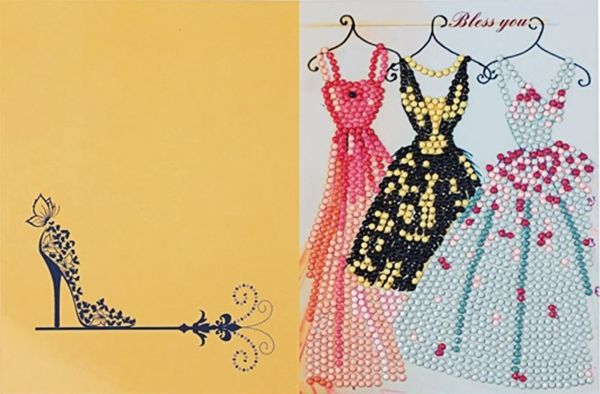 Set for creativity with rhinestones (postcard) Fashion 13 * 18 cm
