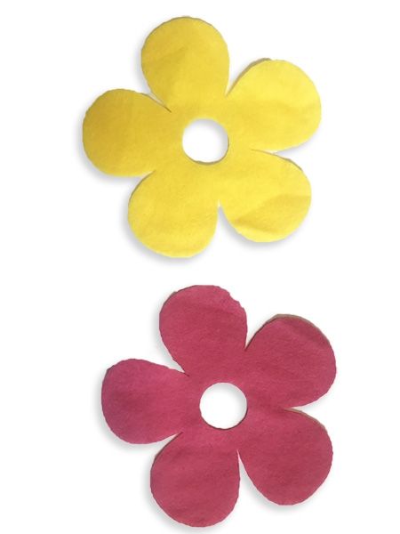 Decorative piece of Flower felt, 13 cm, 30 pcs per pack.