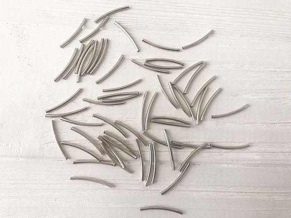 Accessories metal Tubule metal, silver, 3 * 20 mm