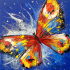 Butterfly. Darchuk O. 30*30 cm / USet for creativity with rhinestones on a stretcher
