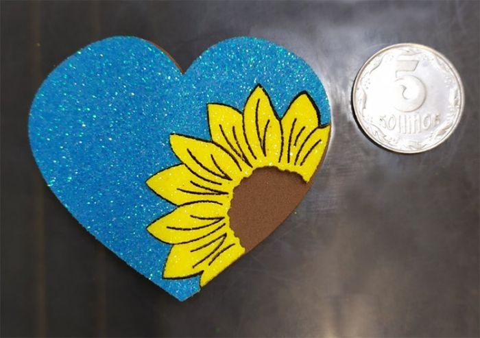 Decorative product Heart with a dream, 6 cm, 20 pcs in a pack.
