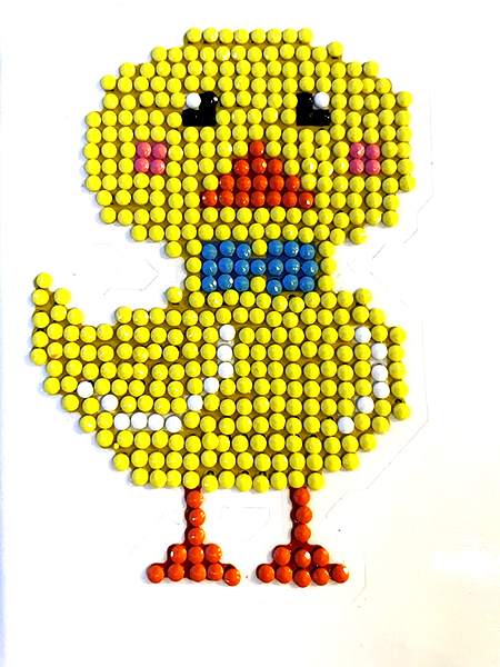 Chicken 7 * 9 cm (sticker) Set for creativity with rhinestones