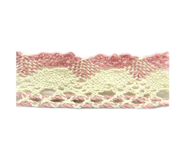 Lace c / b beige pink, w. 2.5 cm, 274.2 m in the rudder.