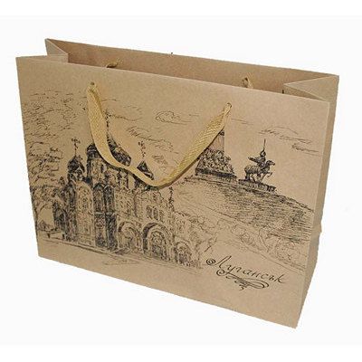 Пакет 26*33*12 "Луганск 2" /Крафт