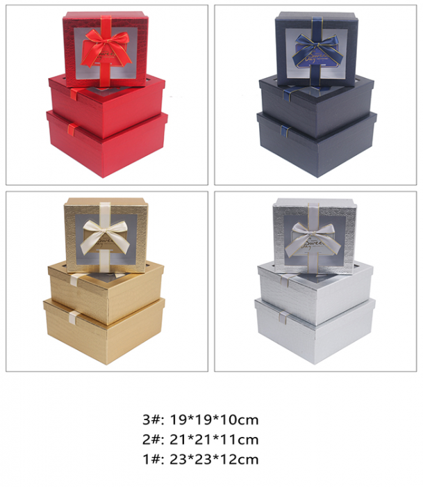 A set of gift boxes 3 pcs per pack.