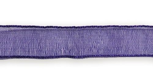 Tape made of organza, dark blue, w. 1.5 cm; 45.7 m in the rudder.