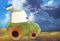 Soft stuffed toy Tank truck, 18 cm
