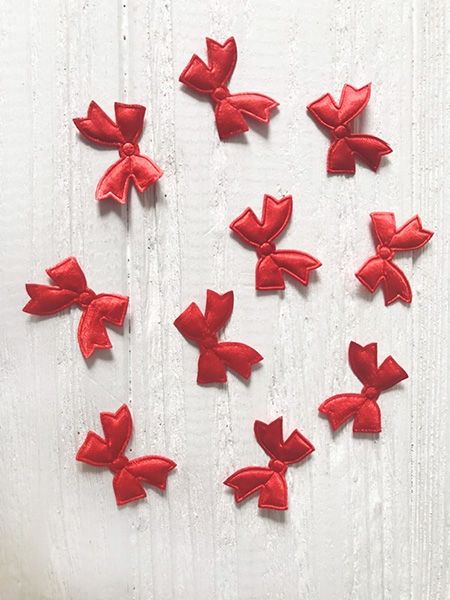 Decor textile Bow, 3 cm, 500 pcs. in unit