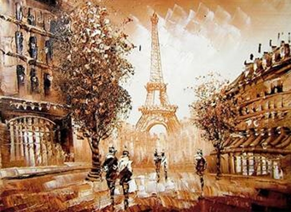 Paris, Paris, 50*40cm. Set with rhinestones (canvas+holder)