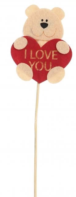 Decorative product made of felt Toper Bear with a heart