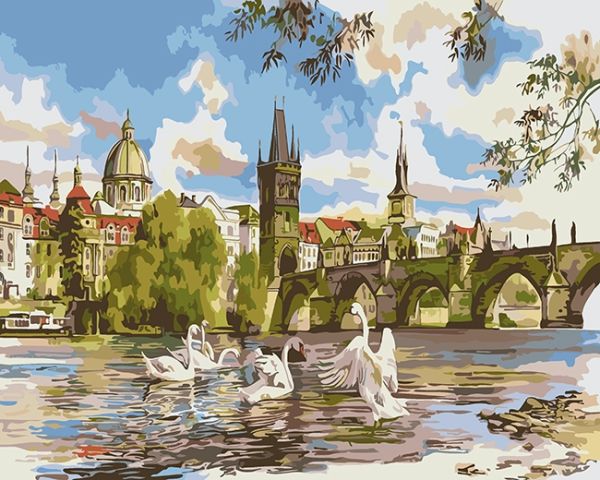 Набір для творчості картина за номерами  "Прага  Худ. Брандт" 40*50см (У)