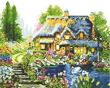 Набір для творчості зі стразами "Рідна сторона" 50*40 см (w10)