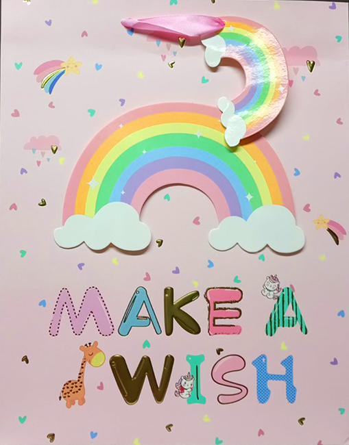 Пакет 30*39*14.2cm "Make wish"  12шт в пак