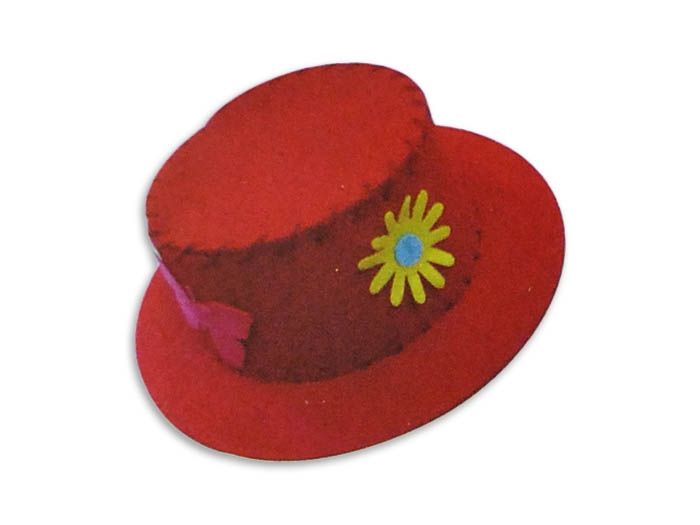 Textile DIY: Felt hat, red