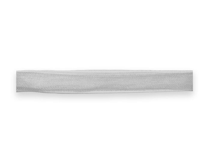 Organza tape, gray, w. 1 cm; 457 m in roll.
