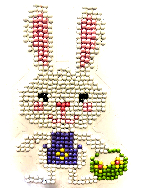 Spring bunny 8 * 12 cm (sticker) Set for creativity with rhinestones