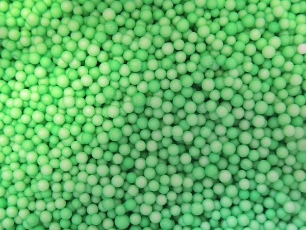 Виріб із пінопласту "Сніжок", зелений, 1-2 мм, 50 грам в пак