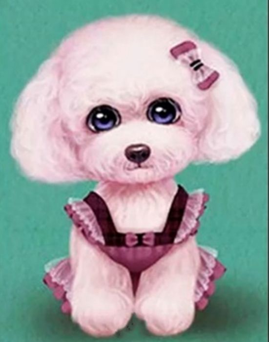Set for creativity with rhinestones on cardboard 5D Barbie 21 * 25cm