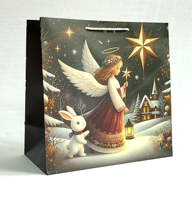 Package 38*38*20 cm. paper Christmas story, 12 pieces in a pack.