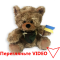 Текстильний сувенір "Ведмедик "Любомир" музичний 21 см