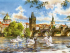 Prague, 50*40cm. Set with rhinestones (canvas+holder)