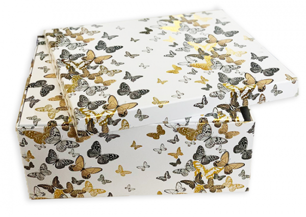 Golden butterflies, 10 pcs. in pack Set of gift boxes