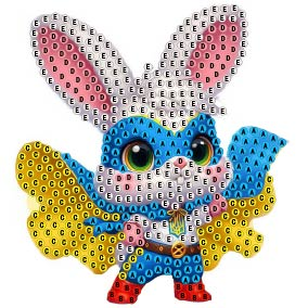 Rhinestone set (sticker) Bunny-protector, 10*10 cm