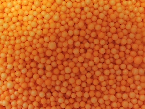 Виріб із пінопласту "Сніжок", помаранчевий, 1-2 мм, 50 грам в пак