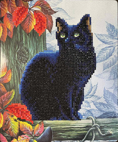 Set for creativity with rhinestones on cardboard 5D Almost a panther 21 * 25 cm