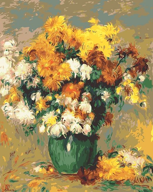 Набір для творчості картина за номерами "Букет хризантем". Худ. Pierre -Auguste Renoir" 40*50 см(У)