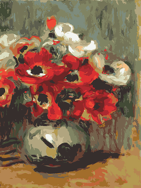 Набір для творчості картина за номерами "Анемони" Худ. Pierre-Auguste Renoir 30*40 см(У)
