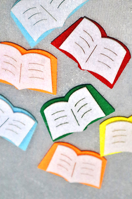 Decorative product made of felt Book, 6 cm, 50 pcs in a pack/U