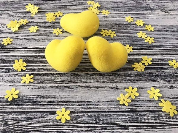 Polyfoam product Velvet chicken, 5.5 cm, yellow, 30 pcs / pack