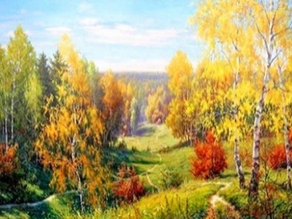 Набір для творчості зі стразами на підрамнику "Осінь" 30*40 см (У)