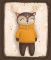 Deer in a yellow sweater. Siver O. 21*25 cm. Set for creativity with rhinestones on cardboard